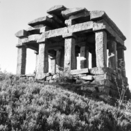 Rekonstruierter Tempel auf dem Donon  (Nordvogesen) - 09.09.2023